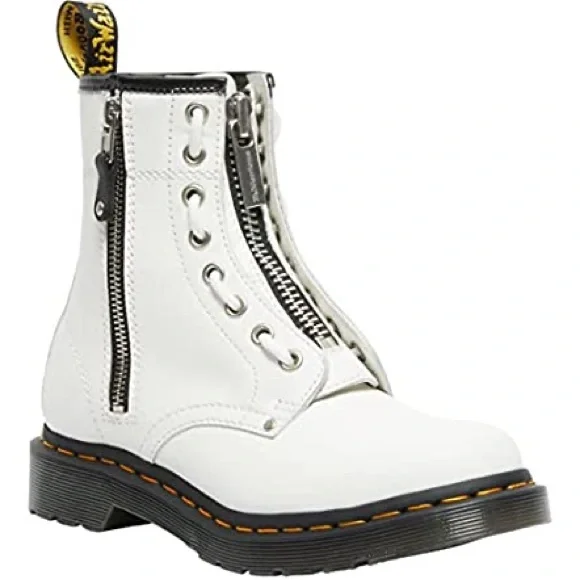 Dr Marten’s White Sendel Twin Half Zip boots. NIB 1460 Women’s Fashion Boots - Picture 1 of 2